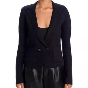 NWT L'Agence Sophia Black Knit Blazer